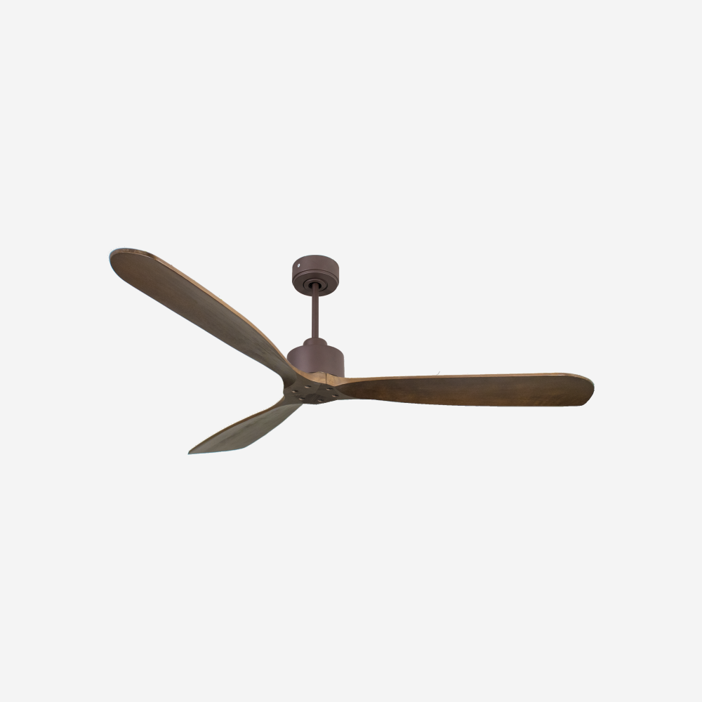 Ventilatore da soffitto Reversibile Termostato Wifi Motore CC Tetti inclinati Telecomando Hypersilence Memoria FullWood