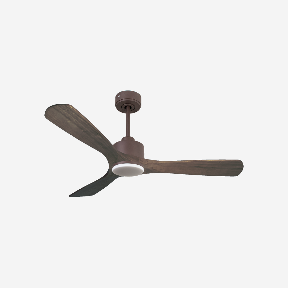Ventilatore da soffitto Reversibile Termostato Dimmabile Wifi Motore CC Tetti inclinati Telecomando Luce a tre toni Hypersilence Memoria