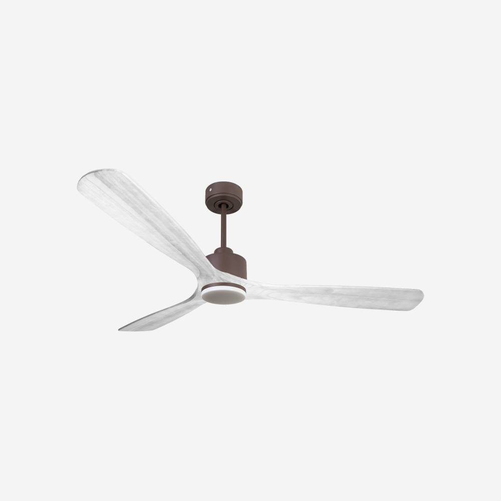 Ventilatore da soffitto Reversibile Termostato Dimmabile Wifi Motore CC Tetti inclinati Telecomando Luce a tre toni Hypersilence Memoria Shopify Vendible (AUTOMATICO)