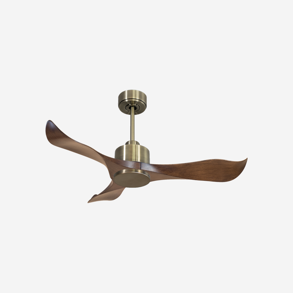 Ventilateur de plafond Réversible  Thermostat Wifi Moteur à courant continu Toits en pente Télécommande Adaptateur 2/3 Lames Hypersilence Mémoire
