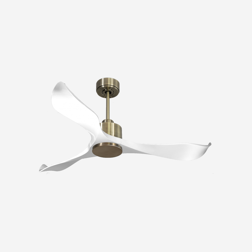 Ventilateur de plafond Réversible  Thermostat Wifi Moteur à courant continu Toits en pente Télécommande Adaptateur 2/3 Lames Hypersilence Mémoire