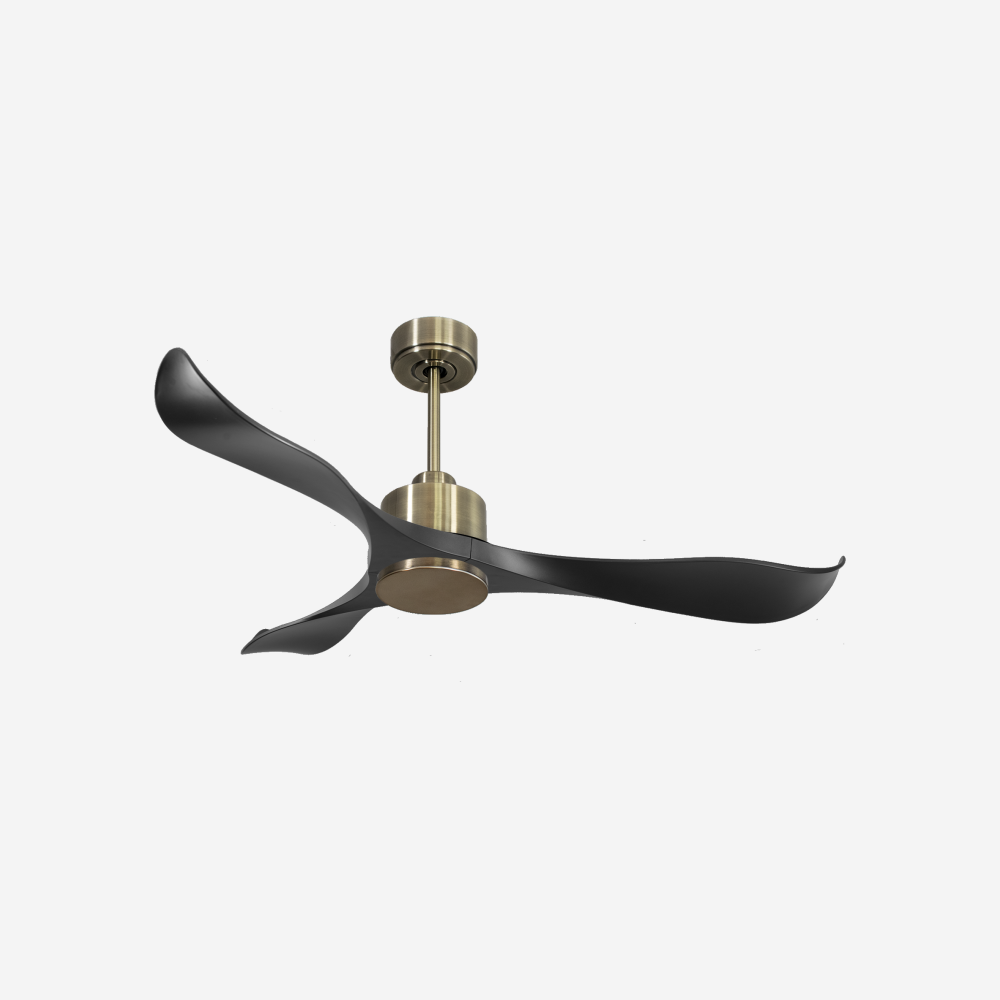 Ventilatore da soffitto Reversibile Termostato Wifi Motore CC Tetti inclinati Telecomando Adattatore 2/3 lame Hypersilence Memoria