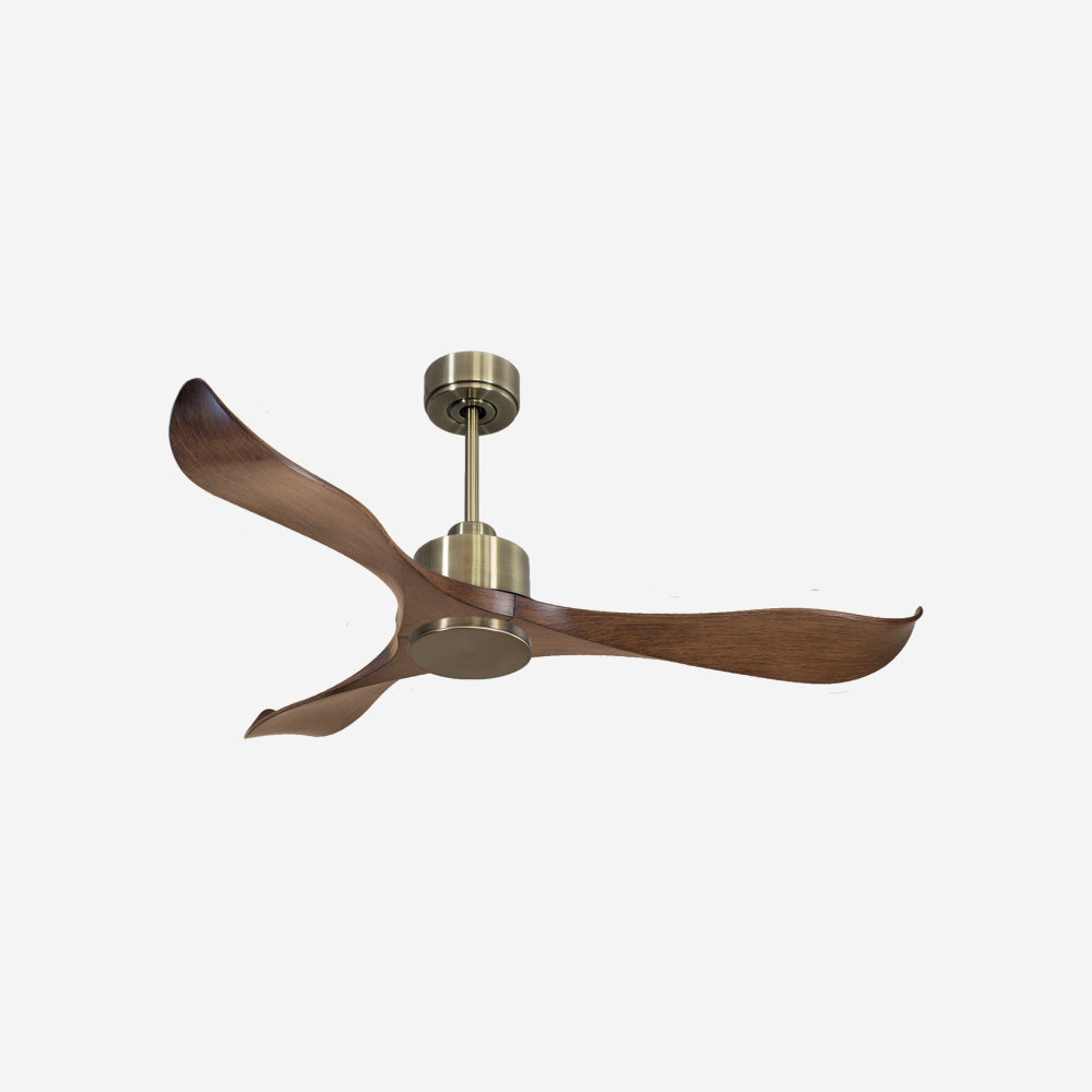 Ventilatore da soffitto Reversibile Termostato Wifi Motore CC Tetti inclinati Telecomando Adattatore 2/3 lame Hypersilence Memoria