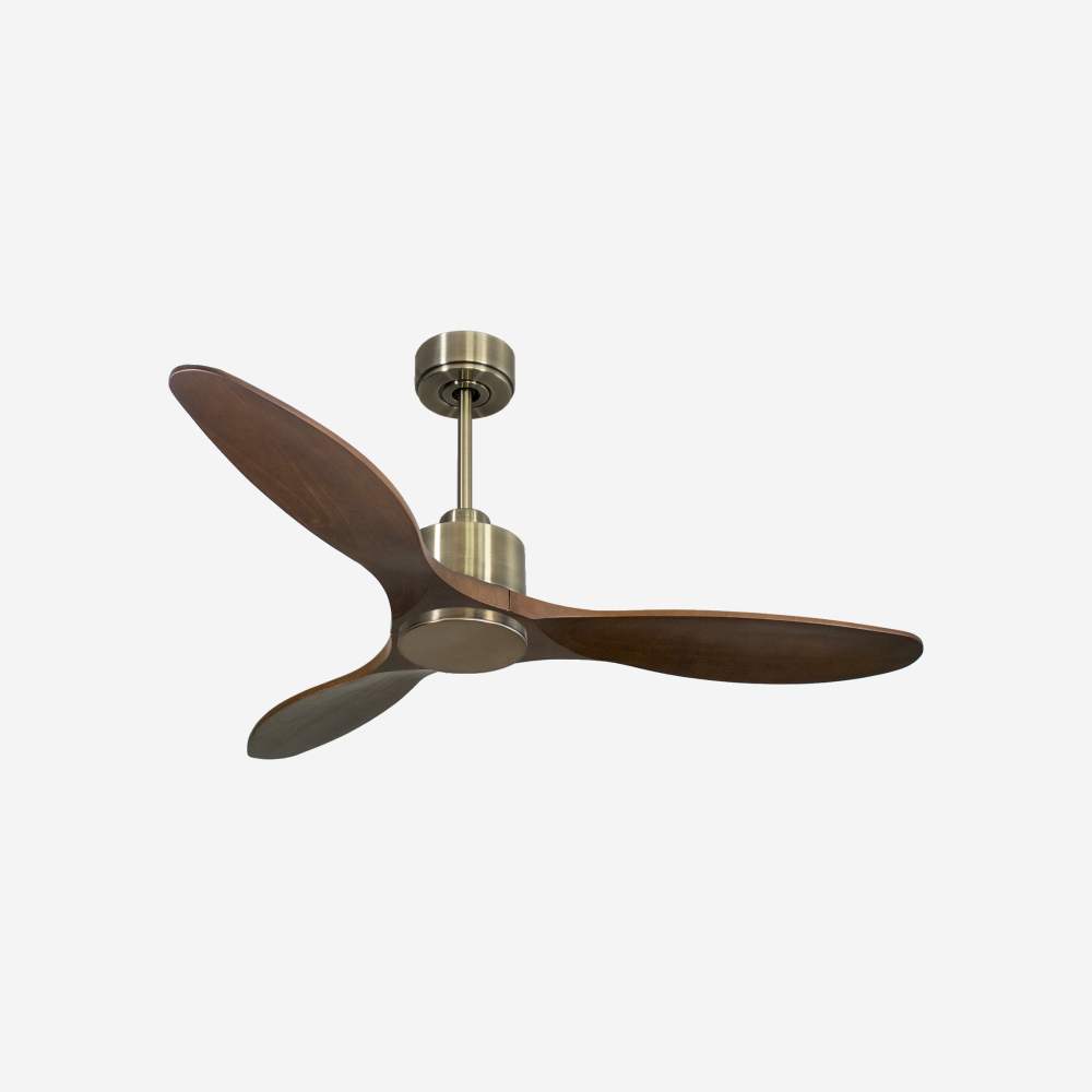 Ventilatore da soffitto Reversibile Termostato Wifi Motore CC Tetti inclinati Telecomando Hypersilence Memoria