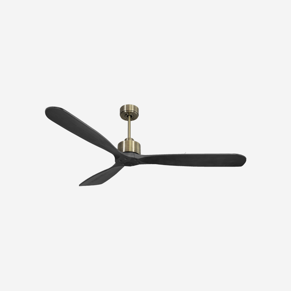 Ventilatore da soffitto Reversibile Termostato Wifi Motore CC Tetti inclinati Telecomando Hypersilence Memoria FullWood