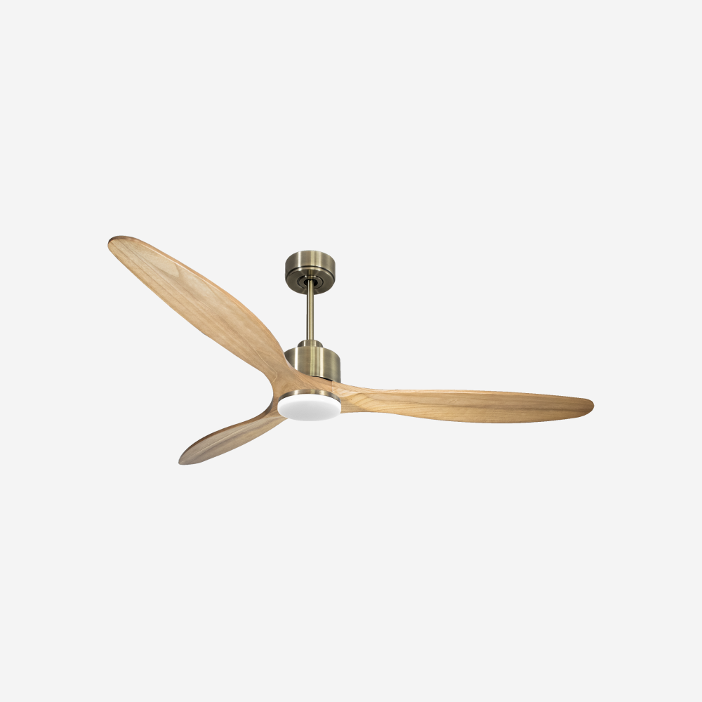 Ventilateur de plafond Réversible  Thermostat Dimmable Wifi Moteur à courant continu Toits en pente Télécommande Lumière à trois tons Hypersilence Mémoire