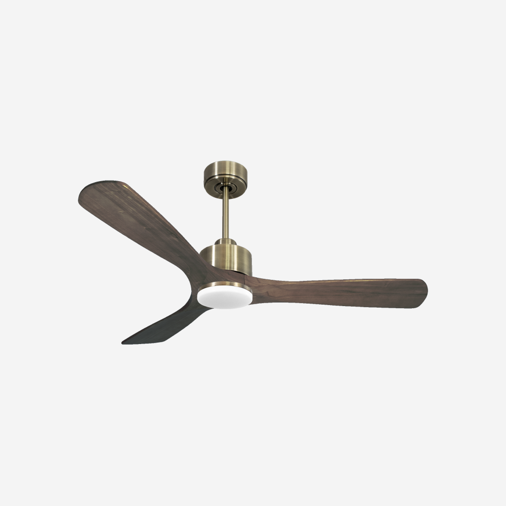 Ventilateur de plafond Réversible  Thermostat Dimmable Wifi Moteur à courant continu Toits en pente Télécommande Lumière à trois tons Hypersilence Mémoire