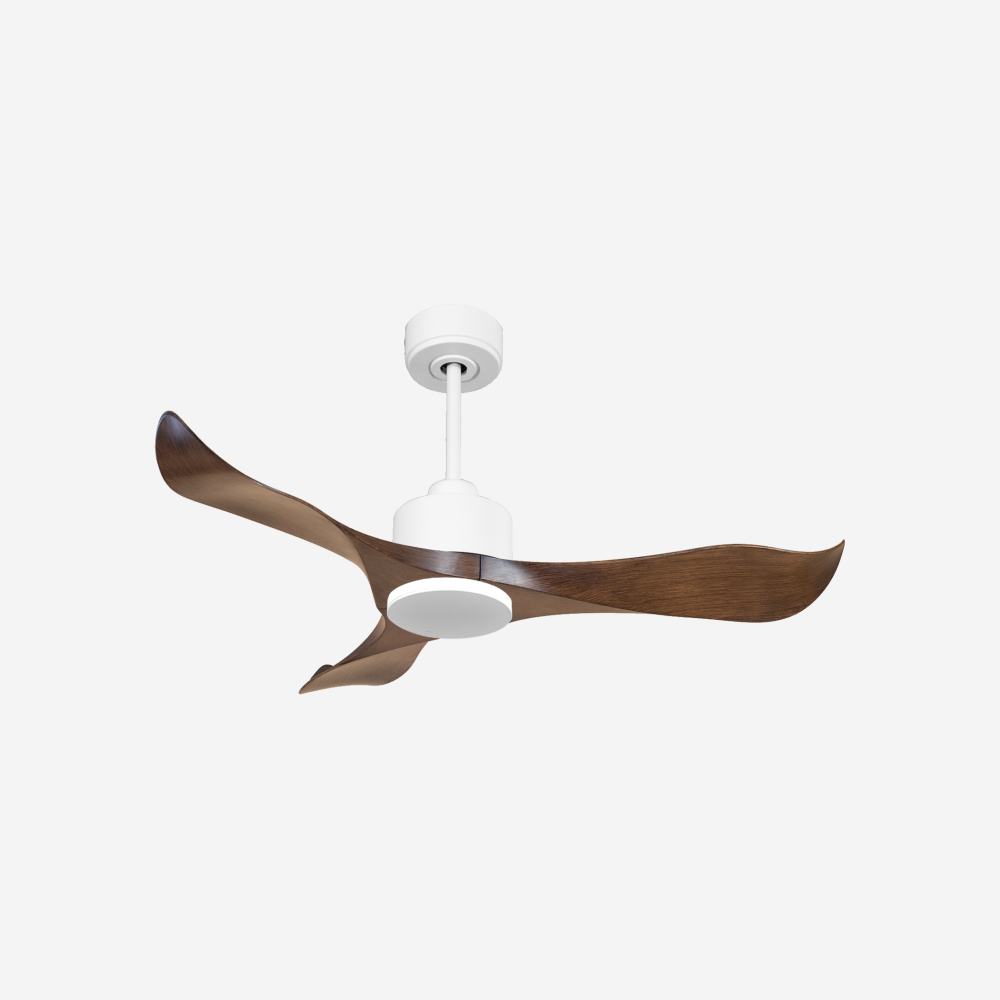 Ventilateur de plafond Réversible  Thermostat Wifi Moteur à courant continu Toits en pente Télécommande Adaptateur 2/3 Lames Hypersilence Mémoire