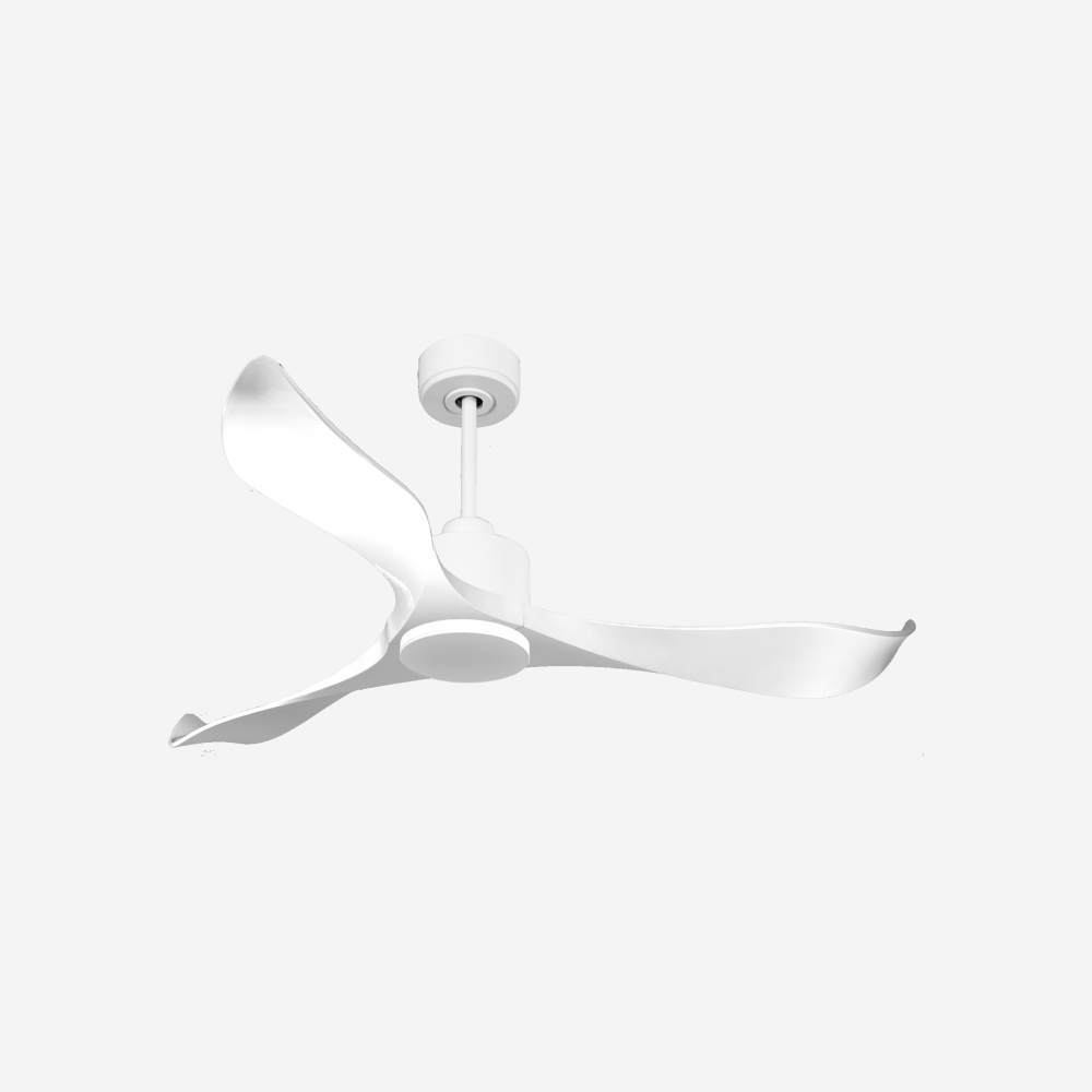 Ventilateur de plafond Réversible  Thermostat Wifi Moteur à courant continu Toits en pente Télécommande Adaptateur 2/3 Lames Hypersilence Mémoire