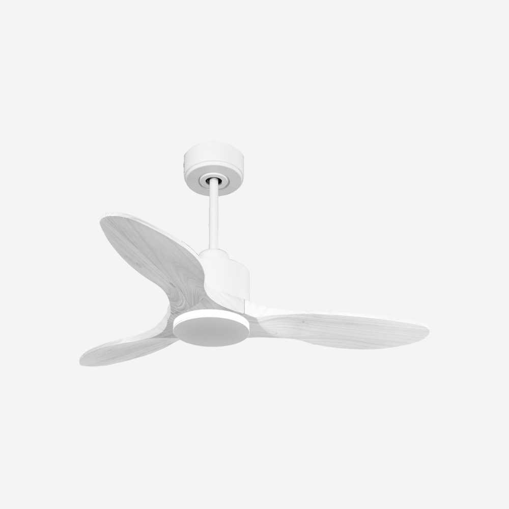 Ventilatore da soffitto Reversibile Termostato Wifi Motore CC Tetti inclinati Telecomando Hypersilence Memoria Shopify Vendible (AUTOMATICO)