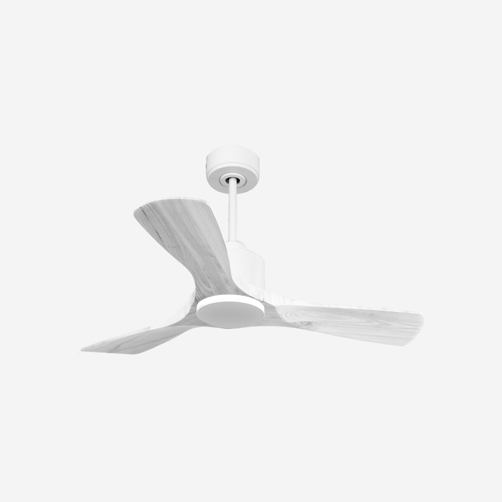 Ventilatore da soffitto Reversibile Termostato Wifi Motore CC Tetti inclinati Telecomando Hypersilence Memoria Shopify Vendible (AUTOMATICO)