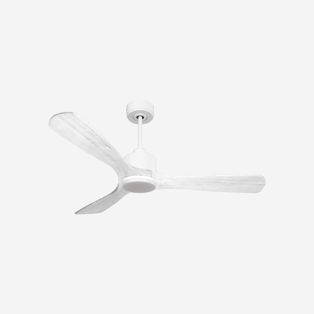 Ventilatore da soffitto Reversibile Termostato Dimmabile Wifi Motore CC Tetti inclinati Telecomando Luce a tre toni Hypersilence Memoria Shopify Vendible (AUTOMATICO)