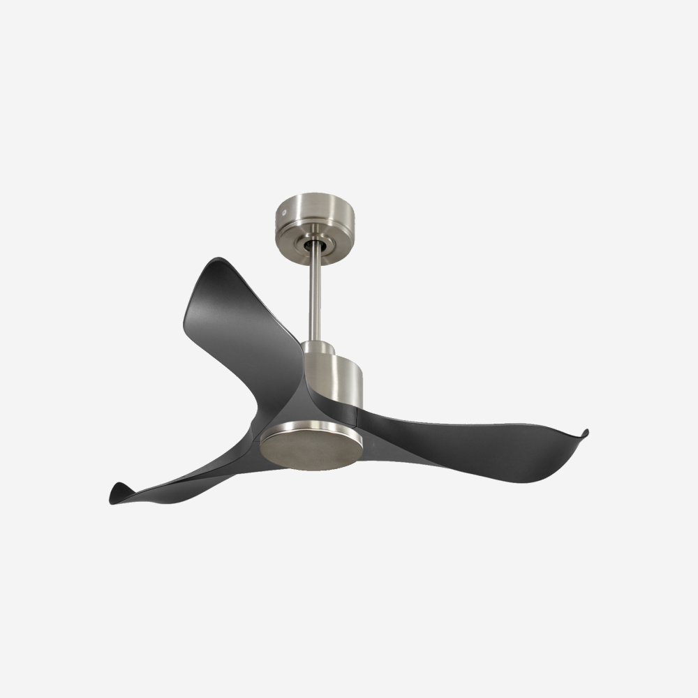 Ventilatore da soffitto Reversibile Termostato Wifi Motore CC Tetti inclinati Telecomando Adattatore 2/3 lame Hypersilence Memoria