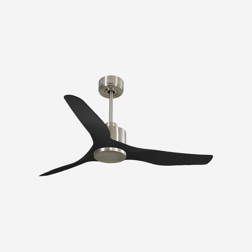 Ventilatore da soffitto Reversibile Termostato Wifi Motore CC Tetti inclinati Telecomando Adattatore 2/3 lame Hypersilence Memoria