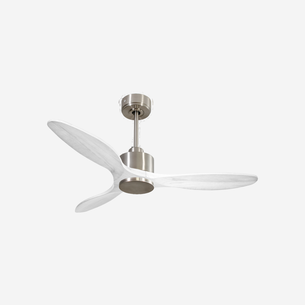 Ventilatore da soffitto Reversibile Termostato Wifi Motore CC Tetti inclinati Telecomando Hypersilence Memoria