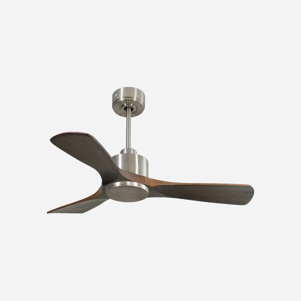 Ventilatore da soffitto Reversibile Termostato Wifi Motore CC Tetti inclinati Telecomando Hypersilence Memoria Shopify Vendible (AUTOMATICO)