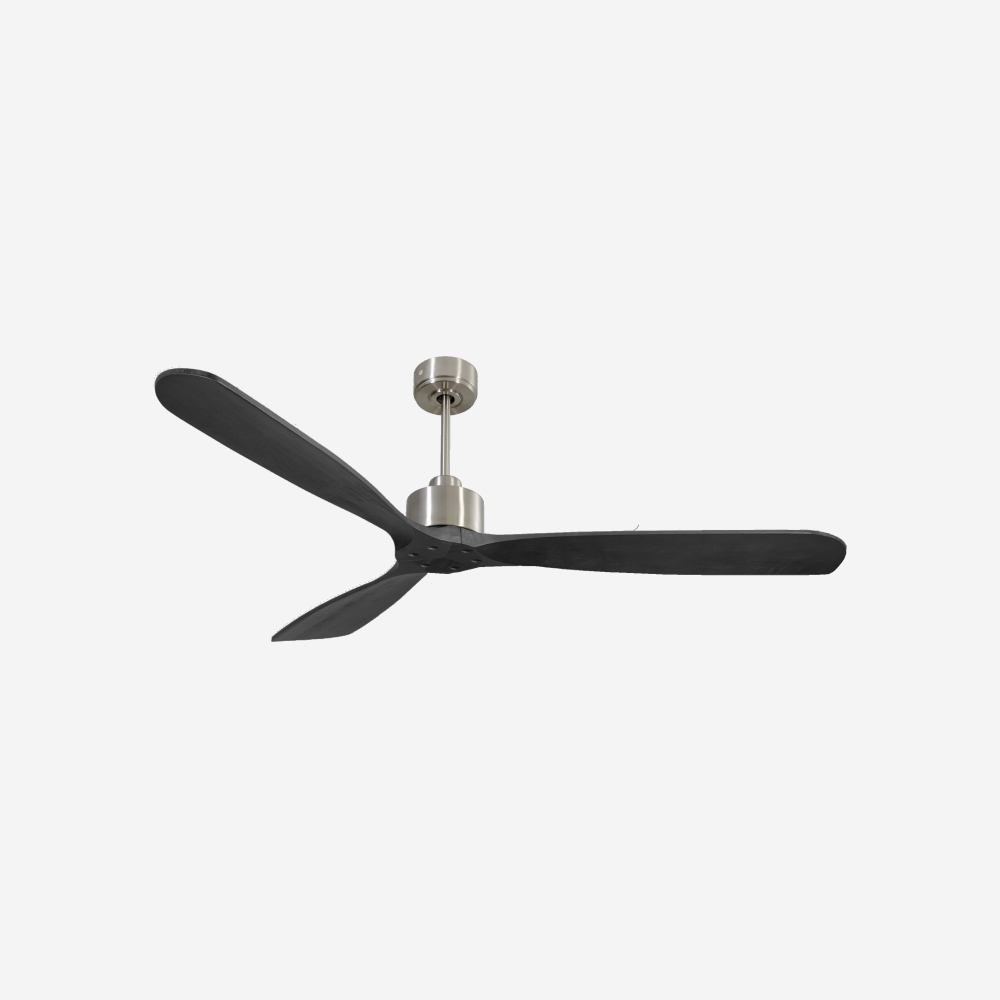 Ventilateur de plafond Réversible  Thermostat Wifi Moteur à courant continu Toits en pente Télécommande Hypersilence Mémoire FullWood