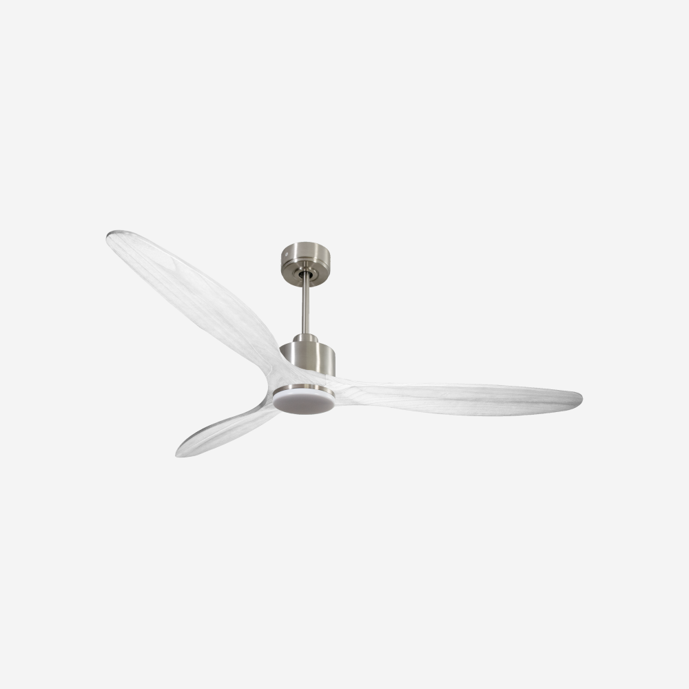Ventilatore da soffitto Reversibile Termostato Dimmabile Wifi Motore CC Tetti inclinati Telecomando Luce a tre toni Hypersilence Memoria Shopify Vendible (AUTOMATICO)