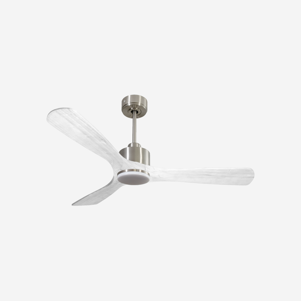Ventilatore da soffitto Reversibile Termostato Dimmabile Wifi Motore CC Tetti inclinati Telecomando Luce a tre toni Hypersilence Memoria Shopify Vendible (AUTOMATICO)