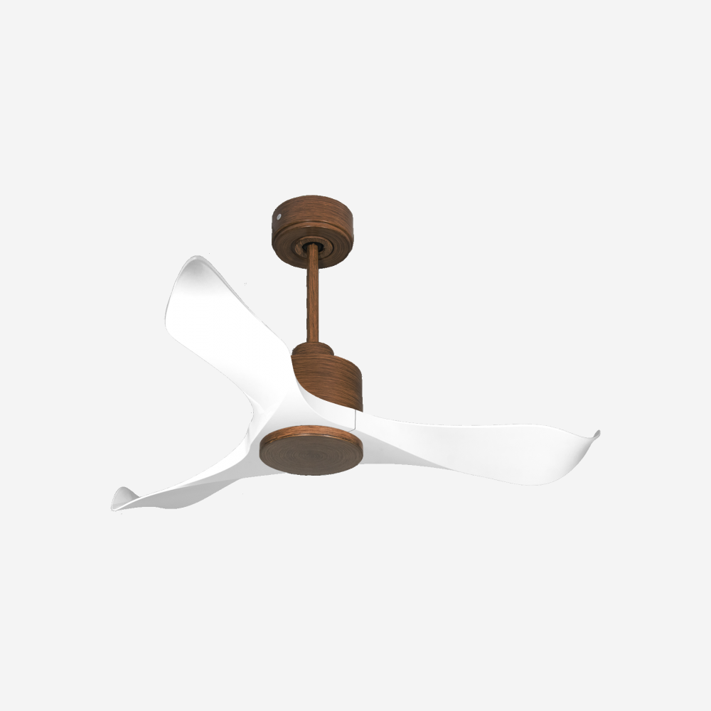 Ventilatore da soffitto Reversibile Termostato Wifi Motore CC Tetti inclinati Telecomando Adattatore 2/3 lame Hypersilence Memoria