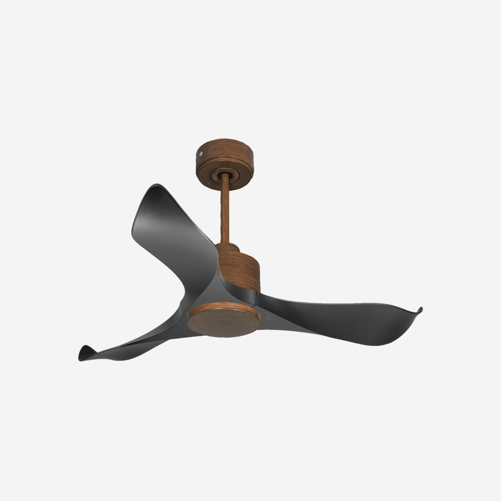 Ventilatore da soffitto Reversibile Termostato Wifi Motore CC Tetti inclinati Telecomando Adattatore 2/3 lame Hypersilence Memoria