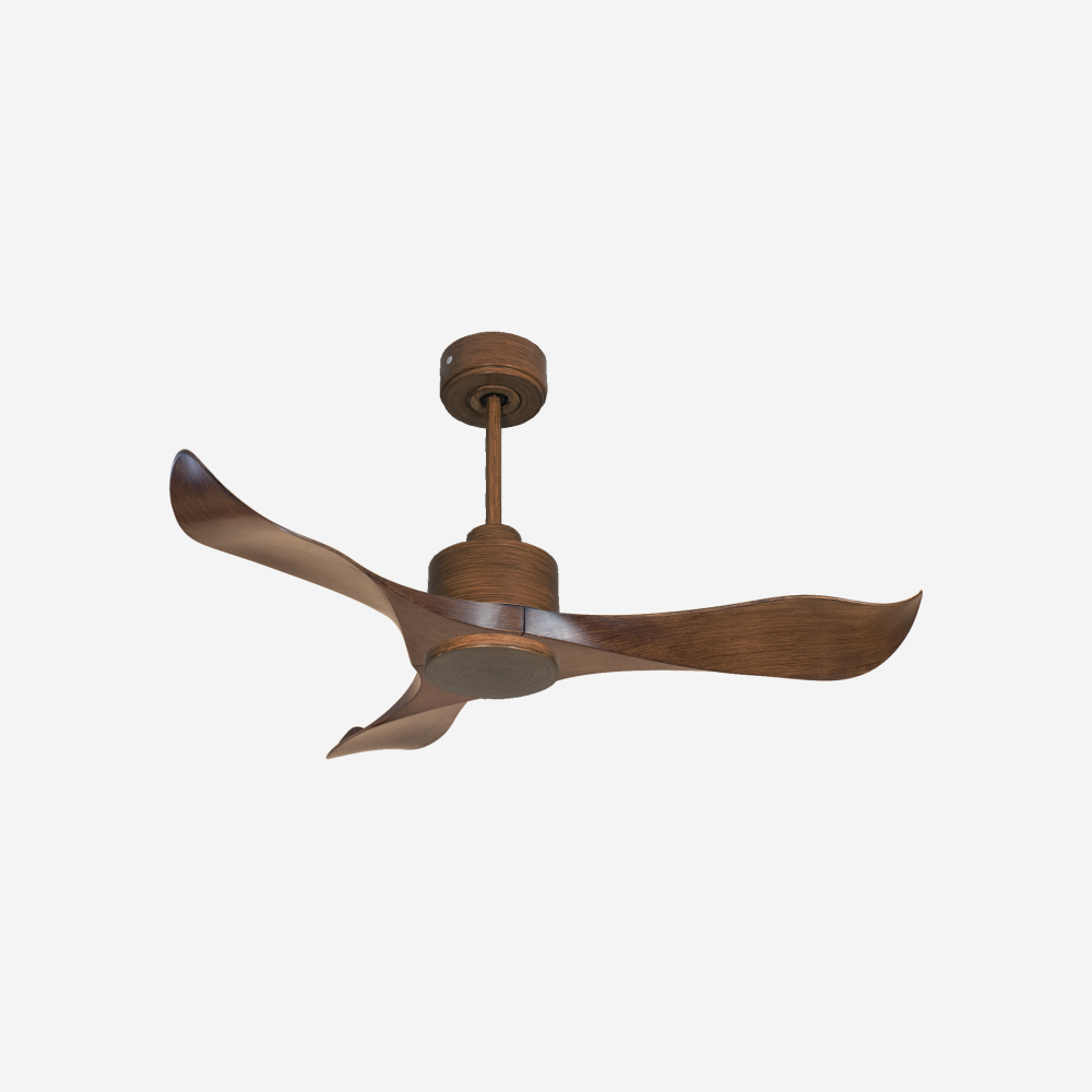 Ventilatore da soffitto Reversibile Termostato Wifi Motore CC Tetti inclinati Telecomando Adattatore 2/3 lame Hypersilence Memoria Shopify Vendible (AUTOMATICO)