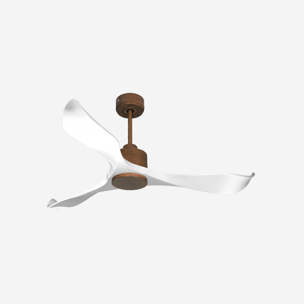 Ventilatore da soffitto Reversibile Termostato Wifi Motore CC Tetti inclinati Telecomando Adattatore 2/3 lame Hypersilence Memoria