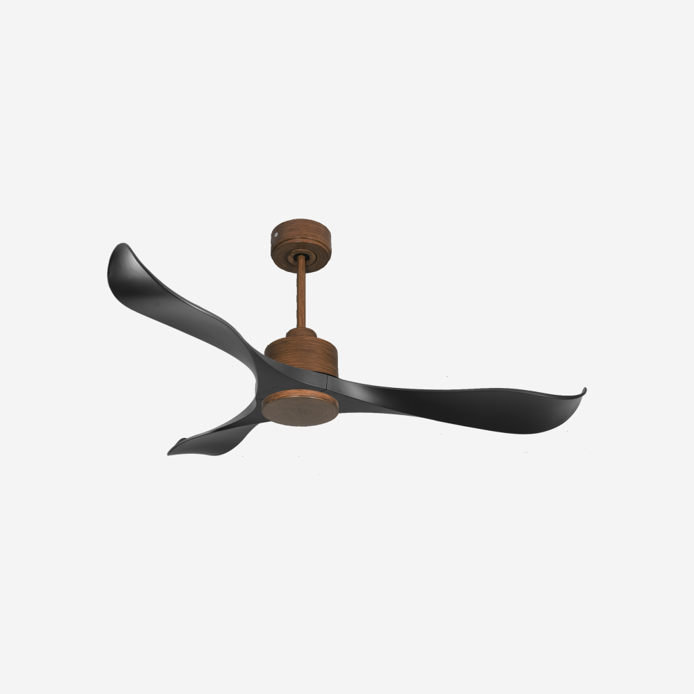 Ventilatore da soffitto Reversibile Termostato Wifi Motore CC Tetti inclinati Telecomando Adattatore 2/3 lame Hypersilence Memoria
