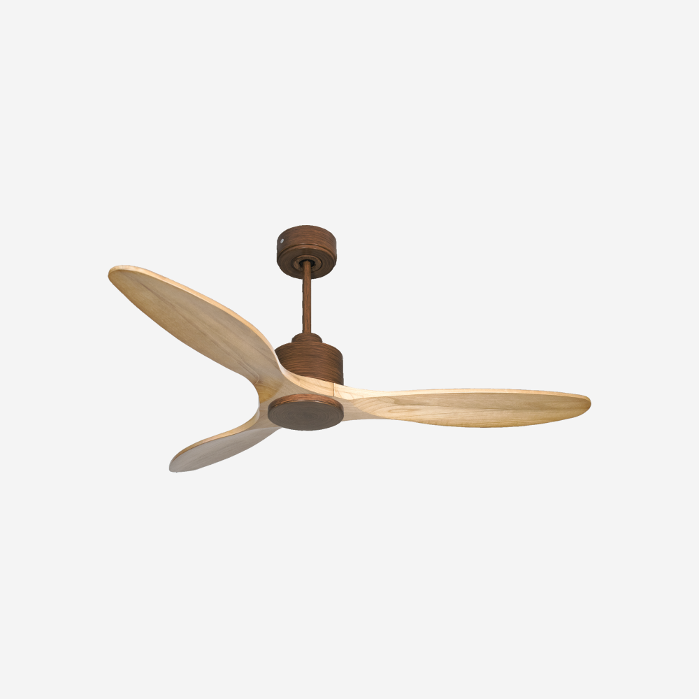 Ventilatore da soffitto Reversibile Termostato Wifi Motore CC Tetti inclinati Telecomando Hypersilence Memoria