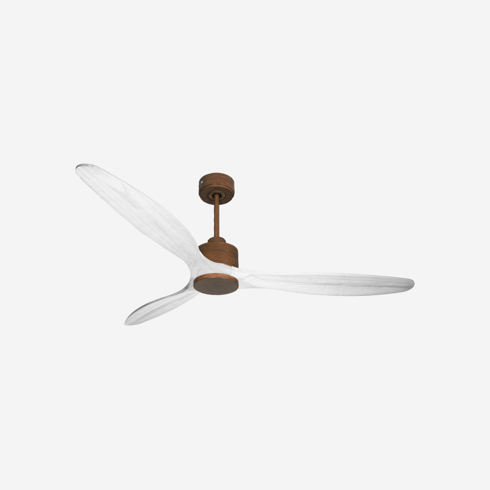 Ventilatore da soffitto Reversibile Termostato Wifi Motore CC Tetti inclinati Telecomando Hypersilence Memoria Shopify Vendible (AUTOMATICO)