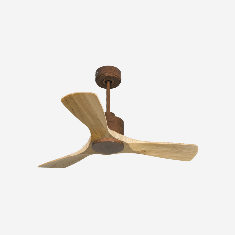 Ventilatore da soffitto Reversibile Termostato Wifi Motore CC Tetti inclinati Telecomando Hypersilence Memoria Shopify Vendible (AUTOMATICO)