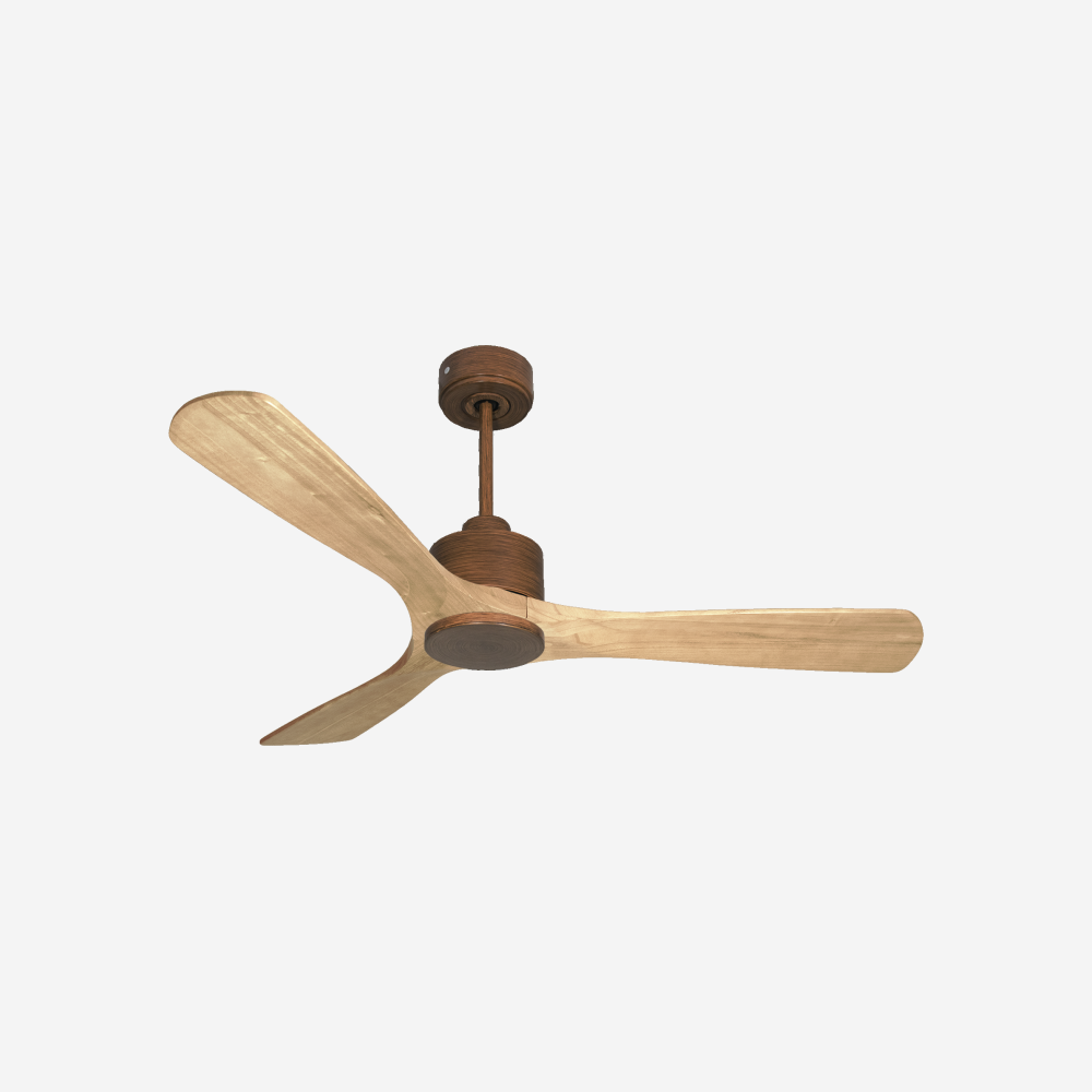 Ventilatore da soffitto Reversibile Termostato Wifi Motore CC Tetti inclinati Telecomando Hypersilence Memoria