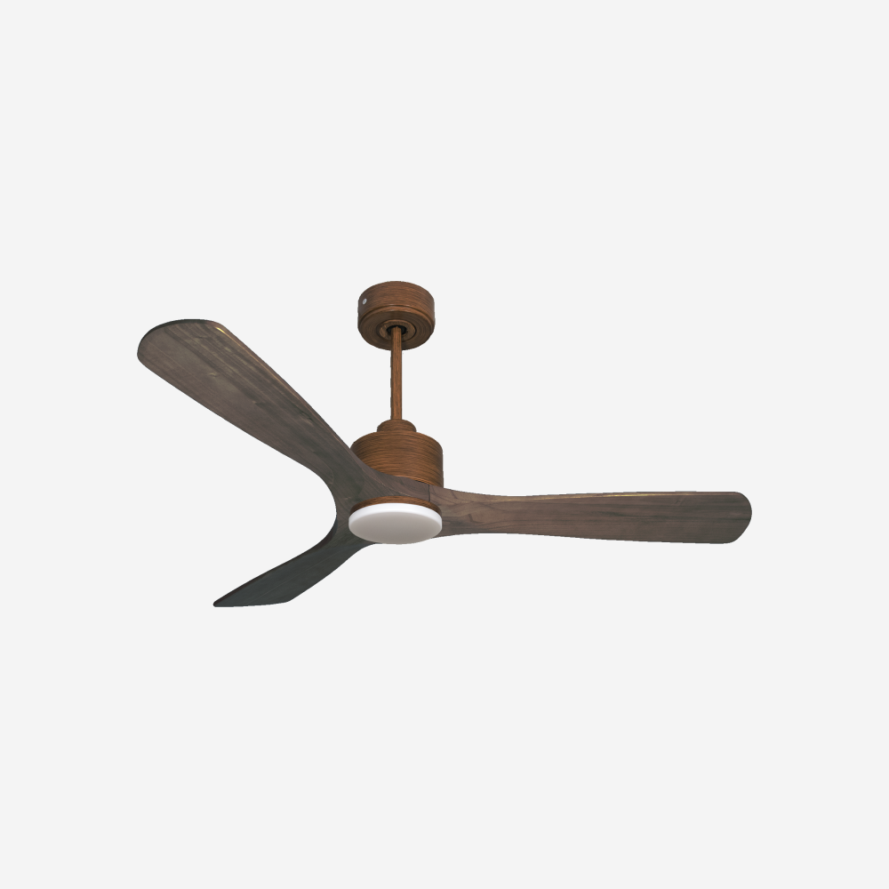 Ventilateur de plafond Réversible  Thermostat Dimmable Wifi Moteur à courant continu Toits en pente Télécommande Lumière à trois tons Hypersilence Mémoire