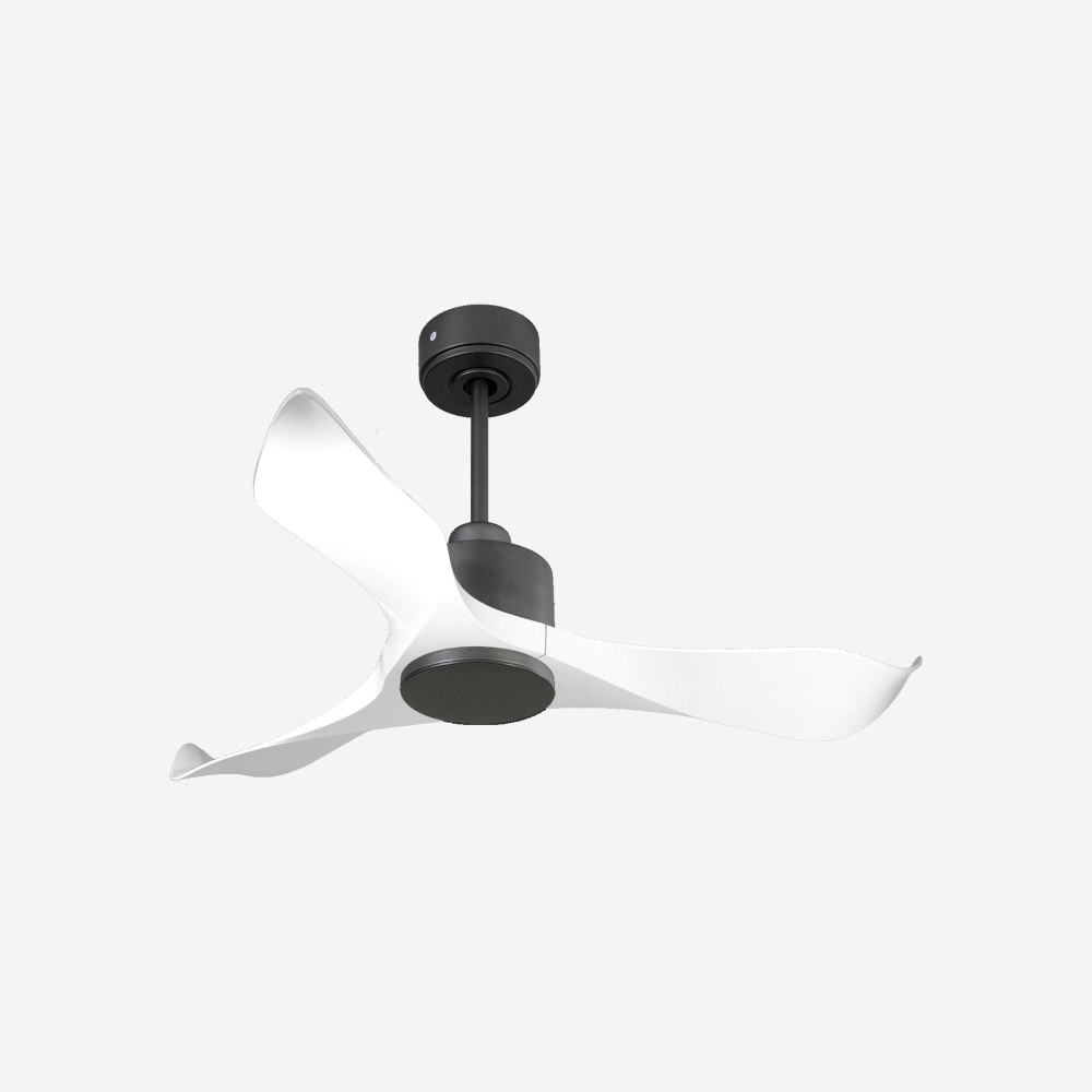 Ventilatore da soffitto Reversibile Termostato Wifi Motore CC Tetti inclinati Telecomando Adattatore 2/3 lame Hypersilence Memoria