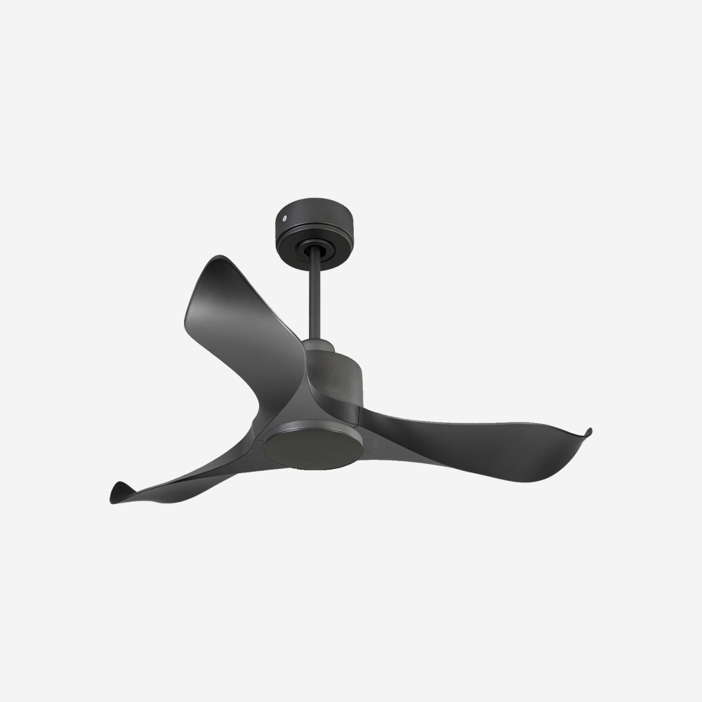 Ventilatore da soffitto Reversibile Termostato Wifi Motore CC Tetti inclinati Telecomando Adattatore 2/3 lame Hypersilence Memoria Shopify Vendible (AUTOMATICO)
