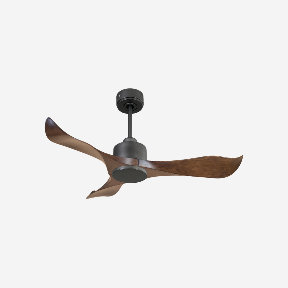 Ventilatore da soffitto Reversibile Termostato Wifi Motore CC Tetti inclinati Telecomando Adattatore 2/3 lame Hypersilence Memoria