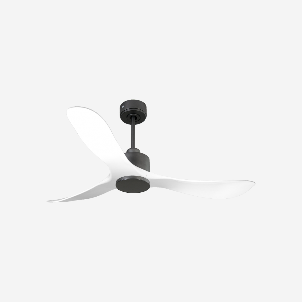 Ventilatore da soffitto Reversibile Termostato Wifi Motore CC Tetti inclinati Telecomando Hypersilence Memoria