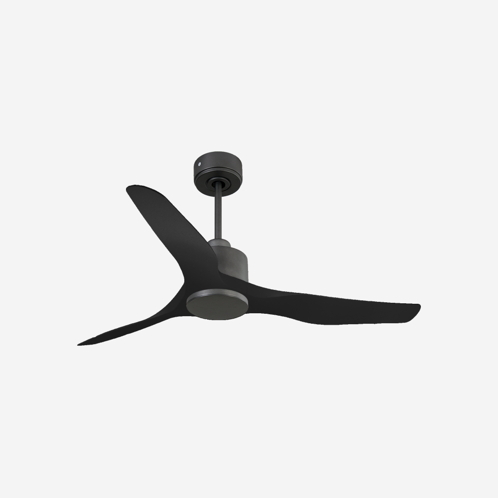 Ventilatore da soffitto Reversibile Termostato Wifi Motore CC Tetti inclinati Telecomando Adattatore 2/3 lame Hypersilence Memoria