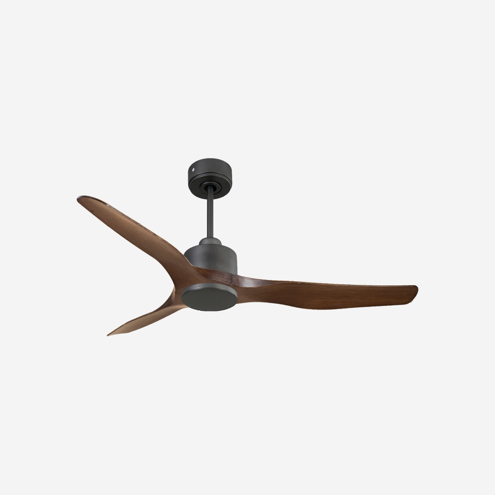 Ventilatore da soffitto Reversibile Termostato Wifi Motore CC Tetti inclinati Telecomando Adattatore 2/3 lame Hypersilence Memoria