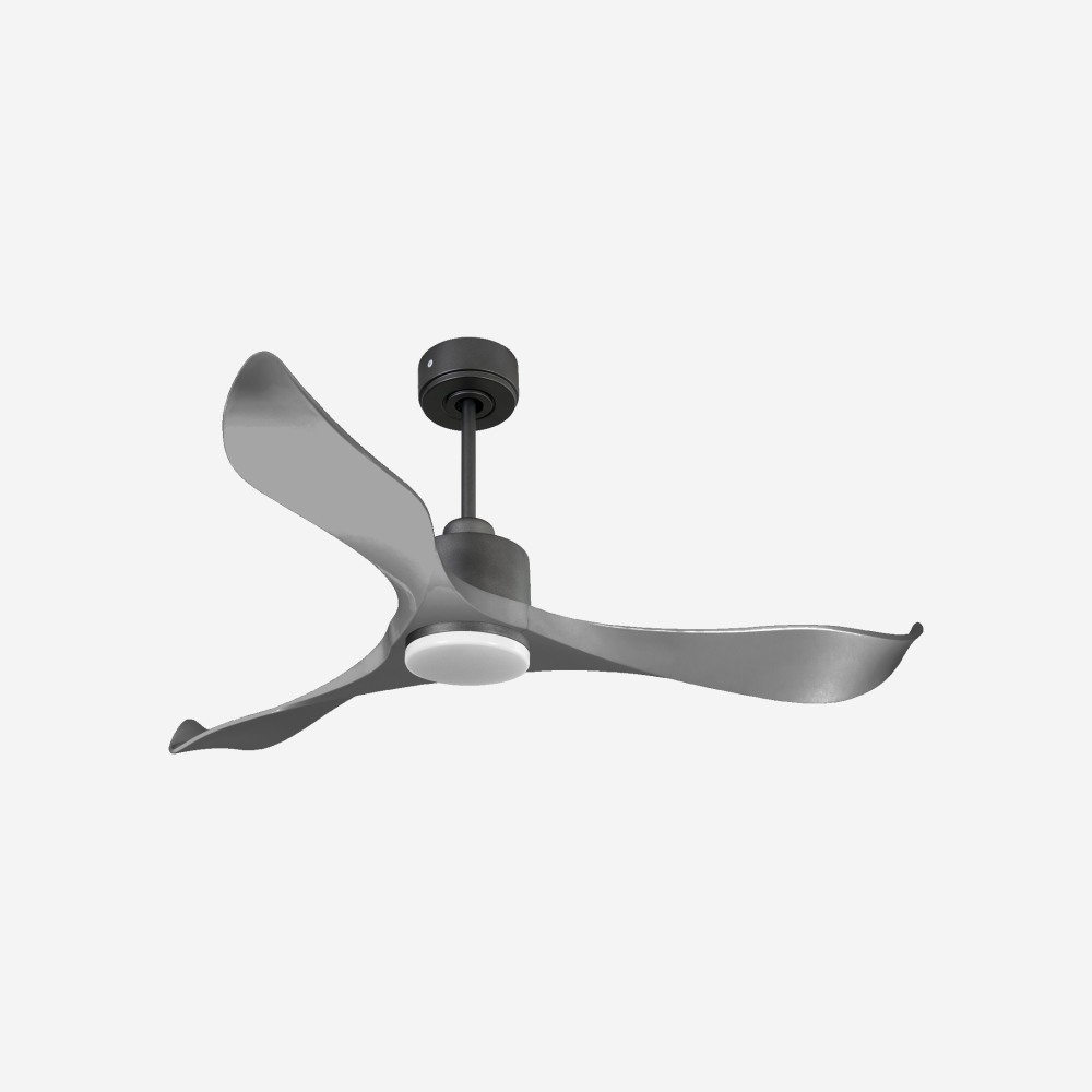 Ventilateur de plafond Réversible  Thermostat Dimmable Wifi Moteur à courant continu Toits en pente Télécommande Lumière à trois tons Mémoire