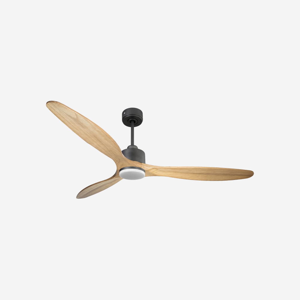 Ventilateur de plafond Réversible  Thermostat Dimmable Wifi Moteur à courant continu Toits en pente Télécommande Lumière à trois tons Hypersilence Mémoire
