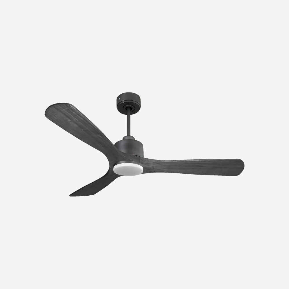 Ventilateur de plafond Réversible  Thermostat Dimmable Wifi Moteur à courant continu Toits en pente Télécommande Lumière à trois tons Hypersilence Mémoire