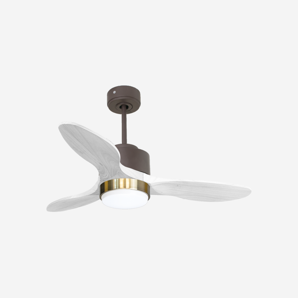 Ventilateur de plafond Wifi Moteur à courant continu Télécommande Lumière à trois tons Hypersilence Mémoire