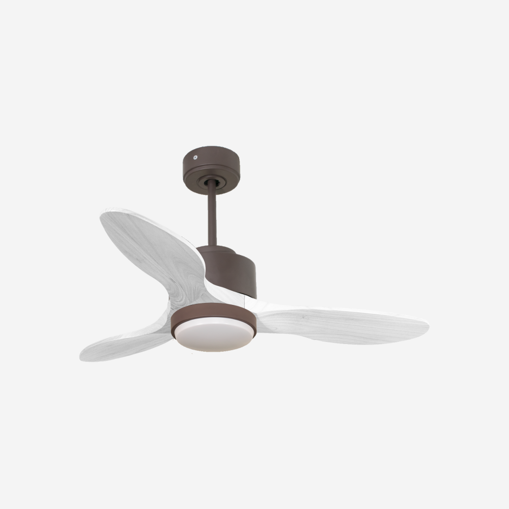 Ventilateur de plafond Wifi Moteur à courant continu Télécommande Lumière à trois tons Hypersilence Mémoire