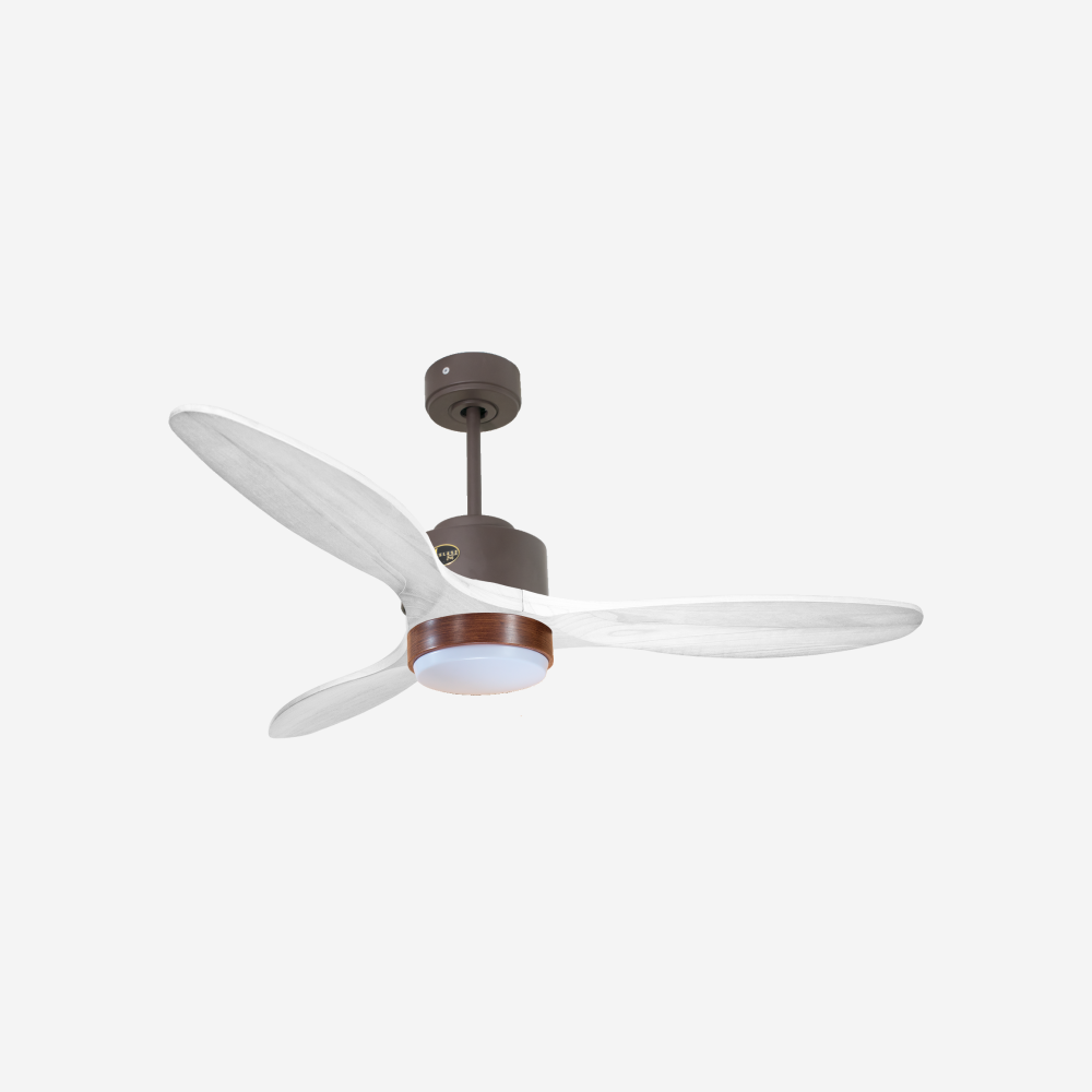 Ventilateur de plafond Wifi Moteur à courant continu Télécommande Lumière à trois tons Hypersilence Mémoire