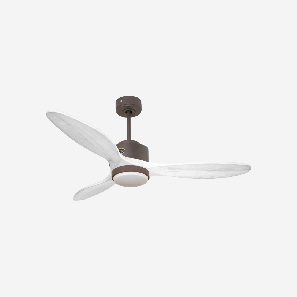 Ventilateur de plafond Réversible  Thermostat Dimmable Wifi Moteur à courant continu Toits en pente Télécommande Lumière à trois tons Hypersilence Mémoire