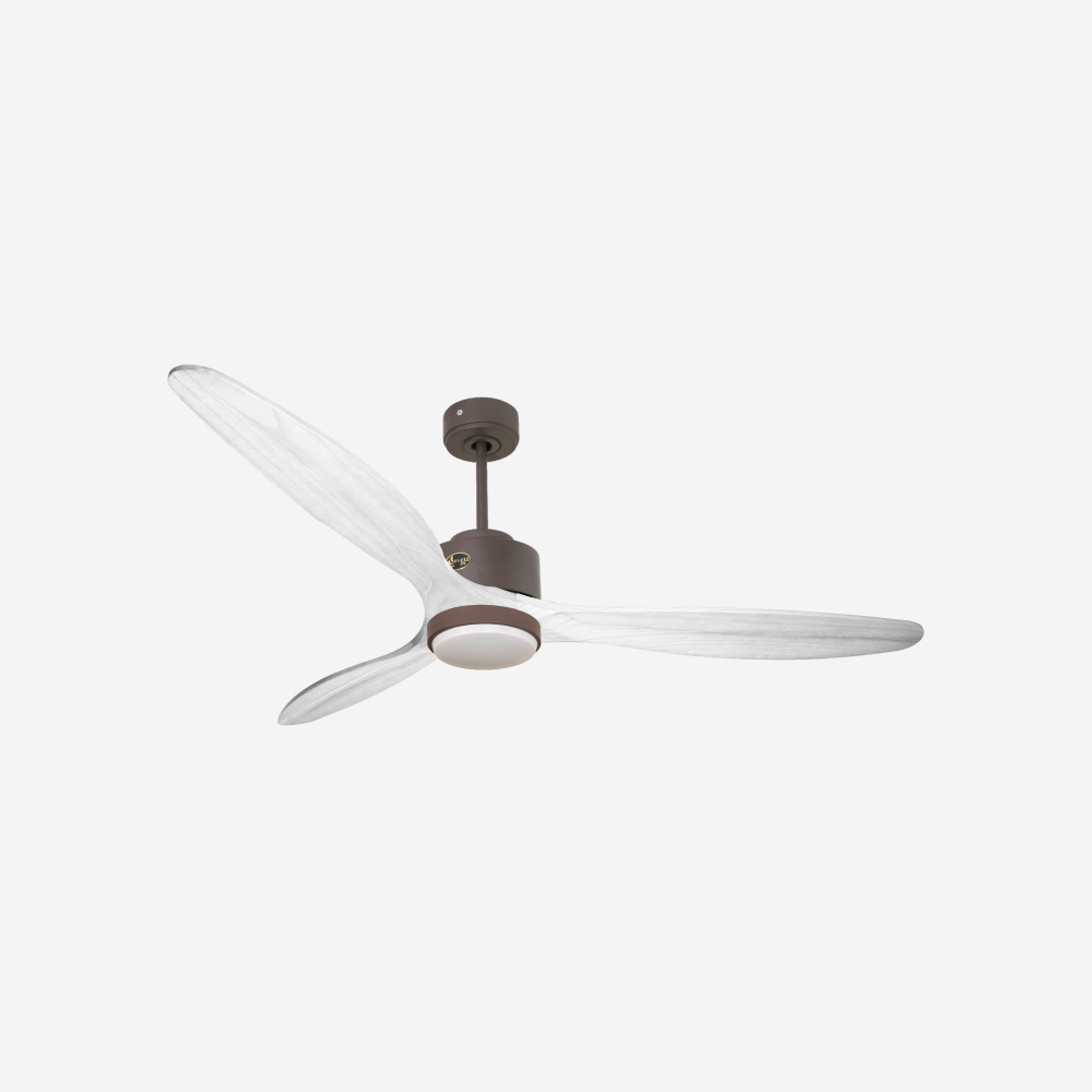 Ventilateur de plafond Réversible  Thermostat Dimmable Wifi Moteur à courant continu Toits en pente Télécommande Lumière à trois tons Hypersilence Mémoire