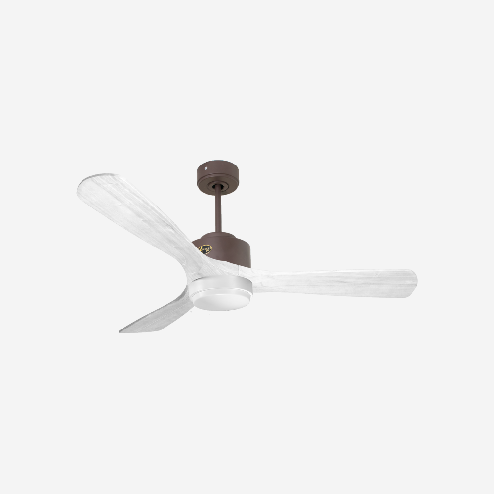 Ventilateur de plafond Réversible  Thermostat Dimmable Wifi Moteur à courant continu Toits en pente Télécommande Lumière à trois tons Hypersilence Mémoire