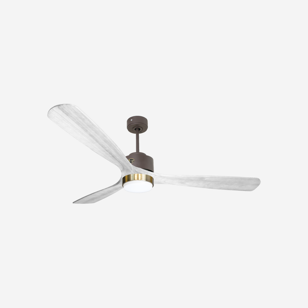 Ventilateur de plafond Réversible  Thermostat Dimmable Wifi Moteur à courant continu Toits en pente Télécommande Lumière à trois tons Hypersilence Mémoire