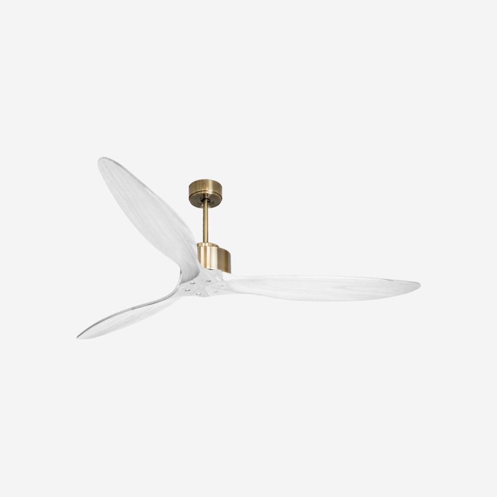 Ventilateur de plafond Wifi Moteur à courant continu Télécommande Hypersilence Mémoire FullWood